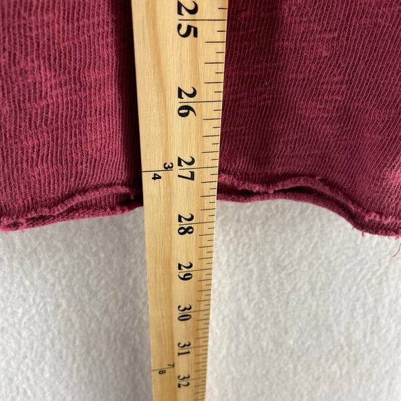 Chalet et Ceci Womens Size Medium Top Burgundy Art to Wear Cotton - Picture 6 of 6